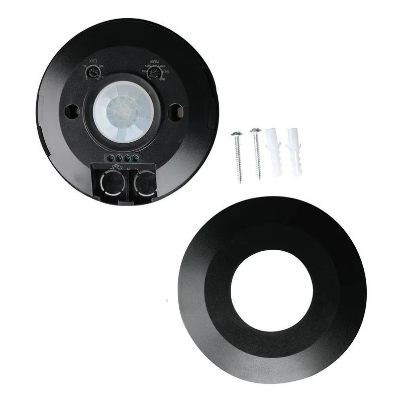 Czujnik Ruchu 360ST V-TAC Natynkowy Sufitowy Slim 25mm VT-8027 - Czarny