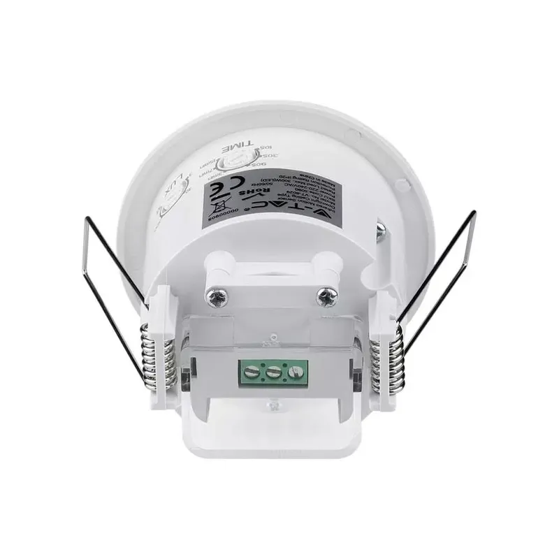 Czujnik Ruchu Sufitowy 360ST Wpuszczany Okrągły V-TAC VT-8029 - Biały