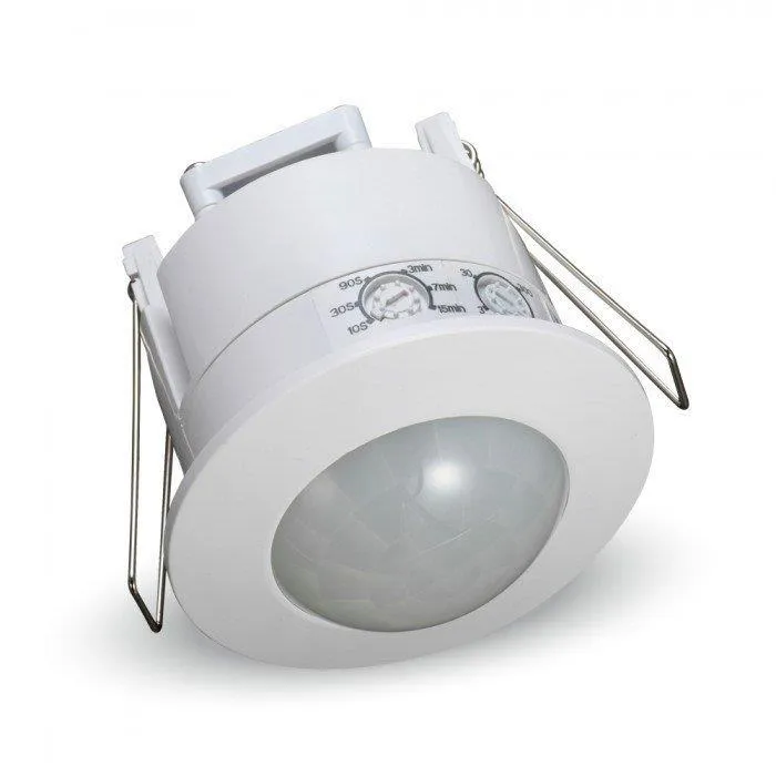 Czujnik Ruchu Sufitowy 360ST Wpuszczany Okrągły V-TAC VT-8029 - Biały