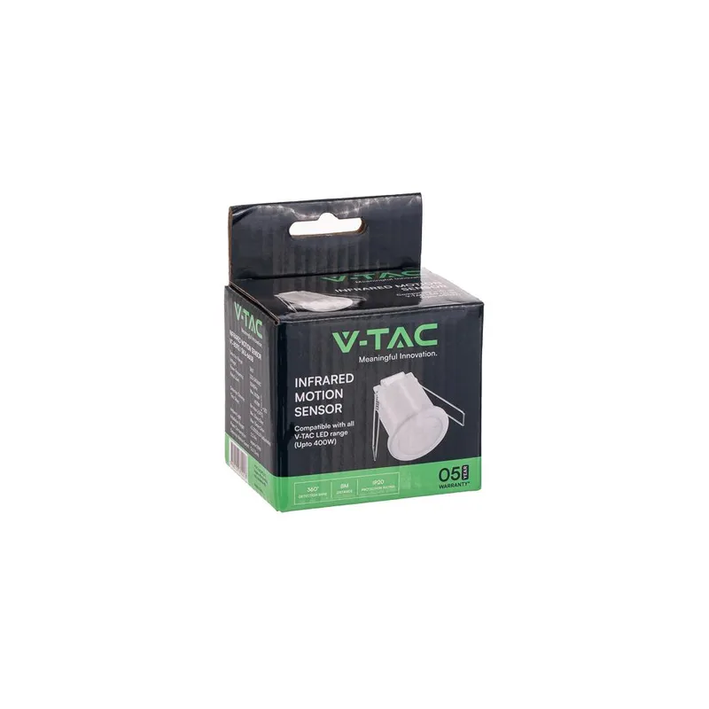 Czujnik Ruchu V-TAC Sufitowy 360ST FI50 400W VT-8092 5 Lat Gwarancji - Biały