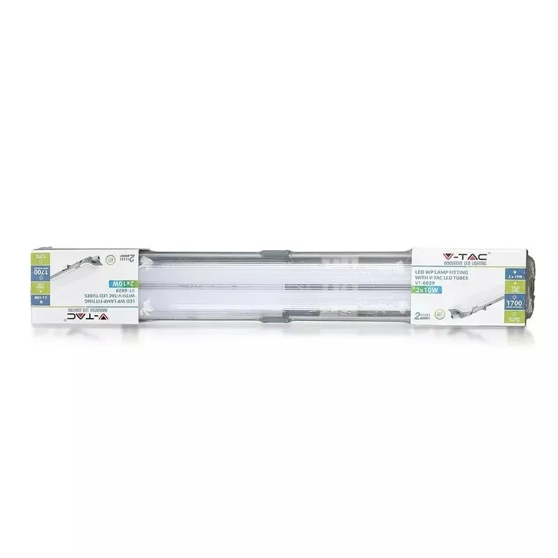 Oprawa Hermetyczna LED V-TAC PC/PC 150cm (2 x 22W) (Tuby LED W Zestawie) VT-15022 6400K 4000LM