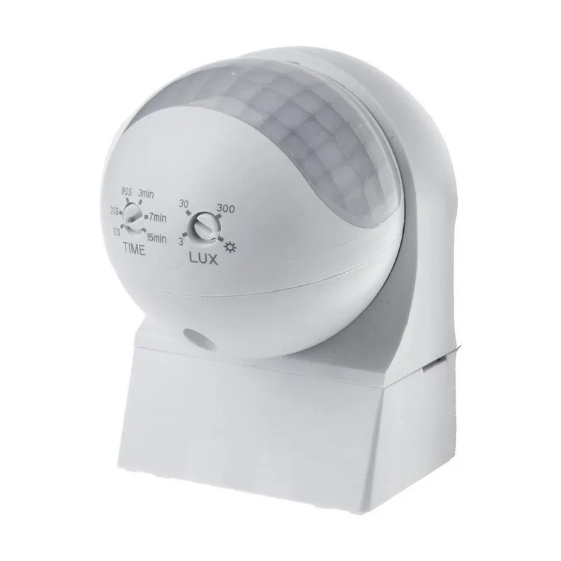 Czujnik Ruchu Ścienny 180ST Ruchoma Główka V-TAC VT-8028 - Biały