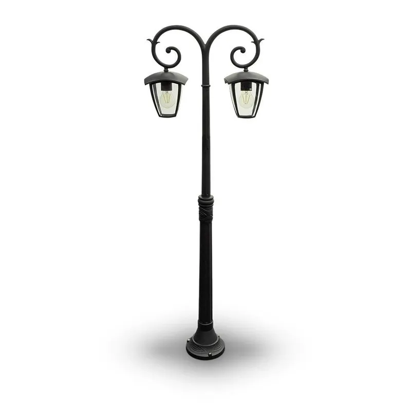 Latarnia Ogrodowa V-TAC 2XE27 1410mm IP44 VT-738 - Czarny