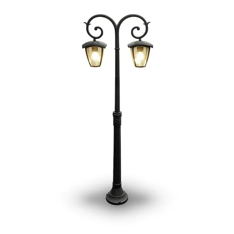 Latarnia Ogrodowa V-TAC 2XE27 1410mm IP44 VT-738 - Czarny