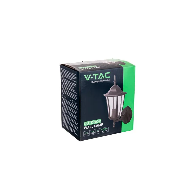 Kinkiet Ogrodowy Latarenka V-TAC E27 Czarny Mat VT-749