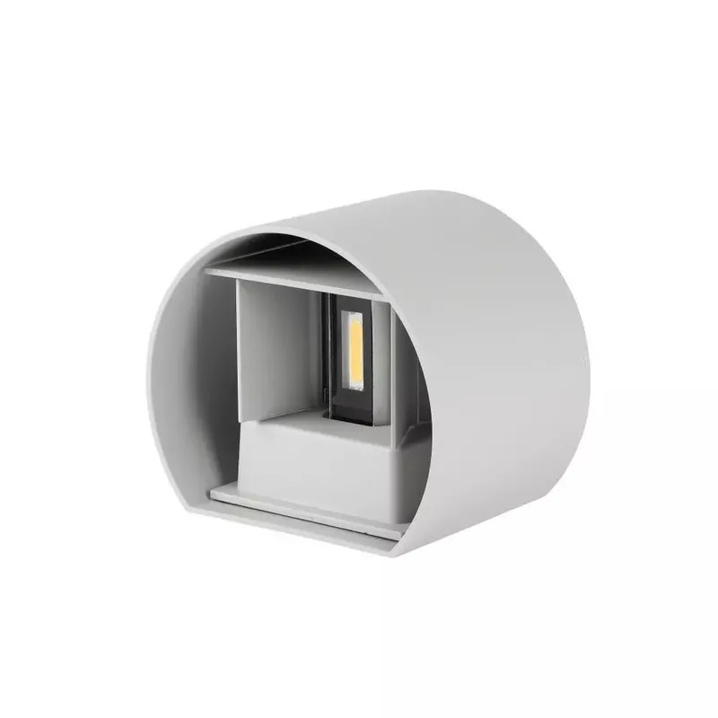Oprawa Ścienna 6W V-TAC Góra Dół Regulowana Okrągły IP65 BRIDGELUX VT-756 4000K 660LM - Szary