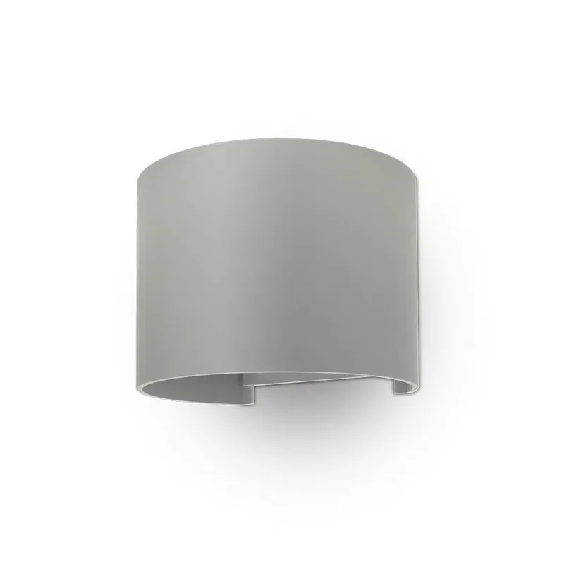 Oprawa Ścienna 6W V-TAC Góra Dół Regulowana Okrągły IP65 BRIDGELUX VT-756 4000K 660LM - Szary