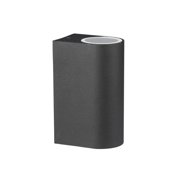 Kinkiet Ścienny V-TAC GU10 Aluminium Okrągły Góra Dół IP44 VT-7652 - Czarny