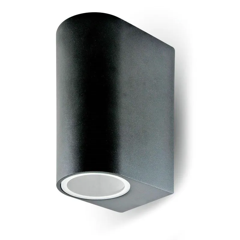 Kinkiet Ścienny V-TAC GU10 Aluminium Okrągły Góra Dół IP44 VT-7652 - Czarny