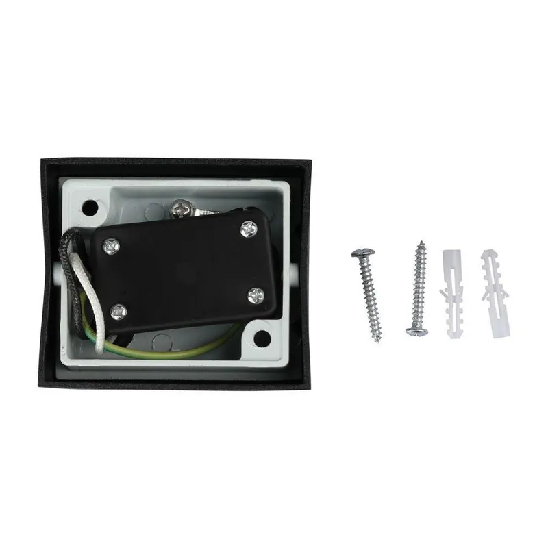 Kinkiet Ścienny V-TAC GU10 Aluminium Kwadrat W Dół IP44 VT-7651 - Czarny