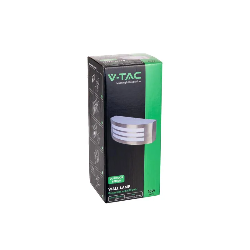 Kinkiet Ogrodowy V-TAC E27 Stal Nierdzewna I PC IP44 VT-7680