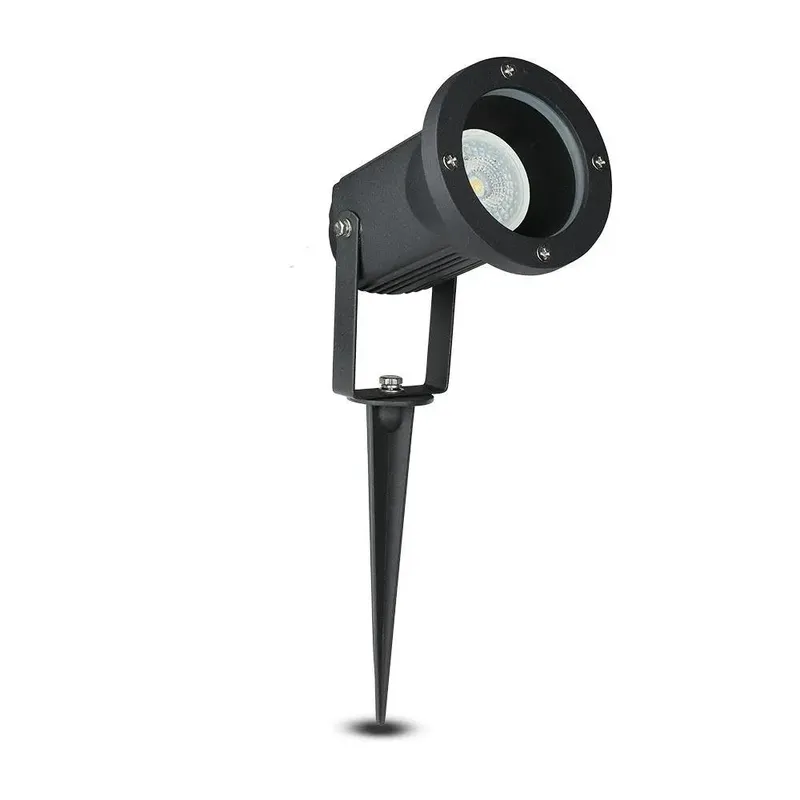 Oprawa Gruntowa Ogrodowa Wbijana Aluminium GU10 IP44 V-TAC VT-769 3 Lata Gwarancji - Czarna