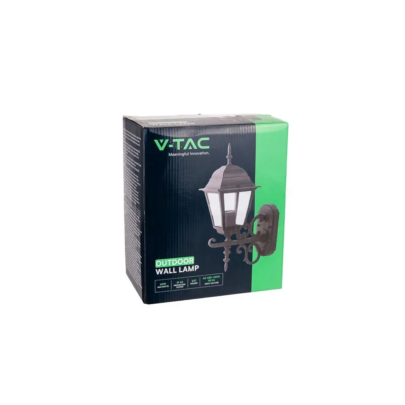 Kinkiet Ogrodowy Czarny Mat Up V-TAC E27 VT-760