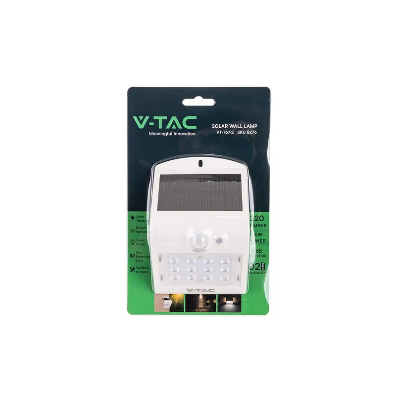 Projektor Solarny 1.5W LED V-TAC VT-767-2 4000K 220LM - Biały