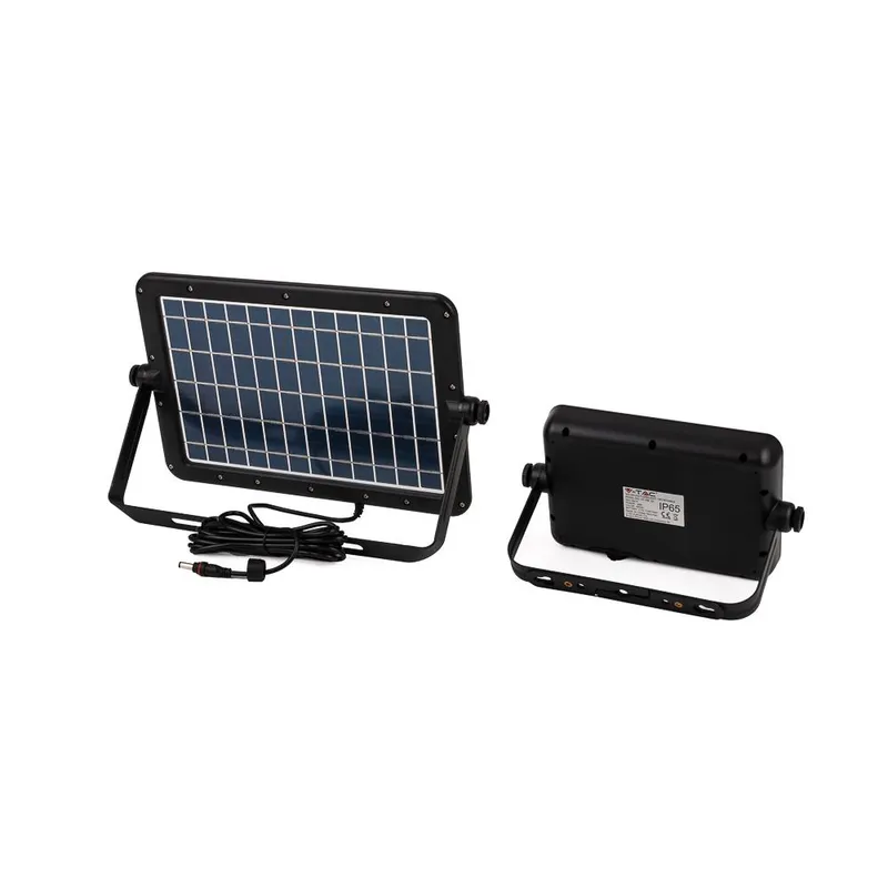 Naświetlacz LED Solarny V-TAC 10W USB IP65 VT-788-10 4000K 1100LM - Czarny