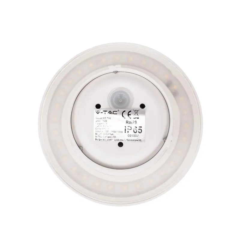 Oprawa Ścienna Kinkiet 6W V-TAC BRIDGELUX Okrągły IP65 VT-741 4000K 660LM - Biały