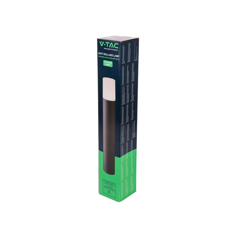 Słupek Ogrodowy V-TAC GU10 Okrągły Aluminium 80x80x500mm IP54 VT-7617 3 Lata Gwarancji - Czarny