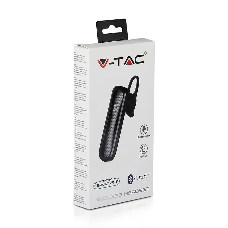 Zestaw Słuchawkowy V-TAC Bluetooth 70mAh VT-6700 - Czarny