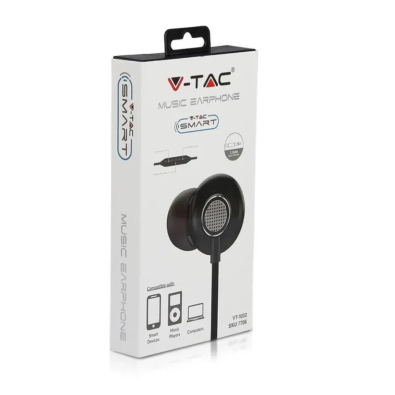 Słuchawki Jack 3,5mm V-TAC V-TAC VT-1032 - Szare