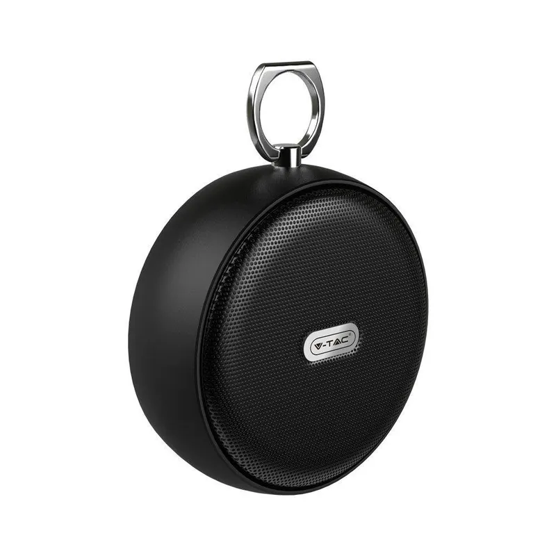 Przenośny Głośnik Bluetooth Micro USB Wysokiej Jakości Przewód 800mAh V-TAC VT-6211 - Czarny