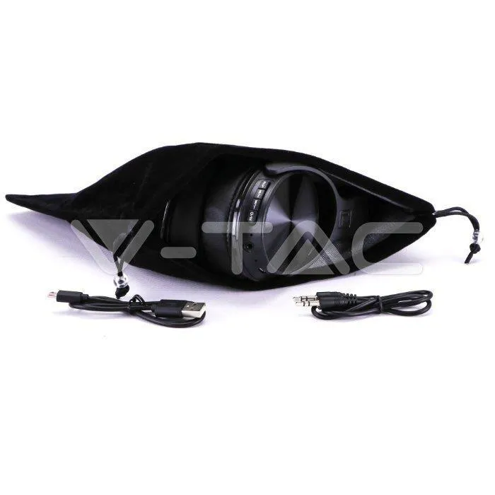 Bezprzewodowe Słuchawki V-TAC Bluetooth Obrotowe 500mAh VT-6322-R - Czarne