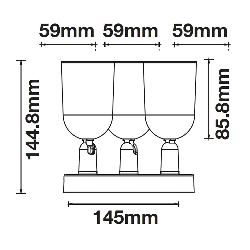 Oprawa Kinkiet V-TAC 3XGU10 VT-899 - Biała