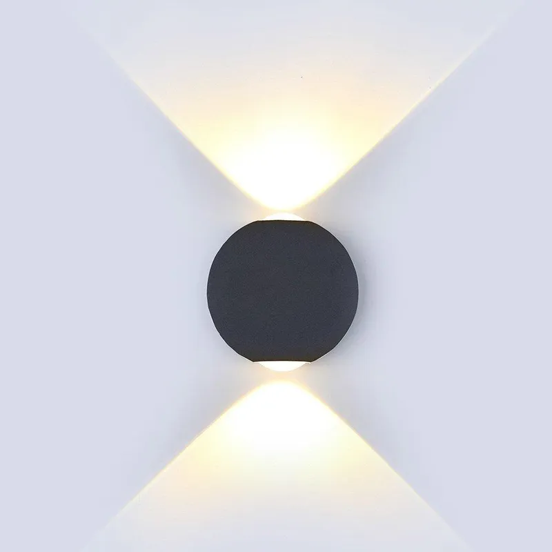 Kinkiet Ścienny V-TAC 6W LED Okrągły IP65 VT-836 4000K 660LM - Czarny