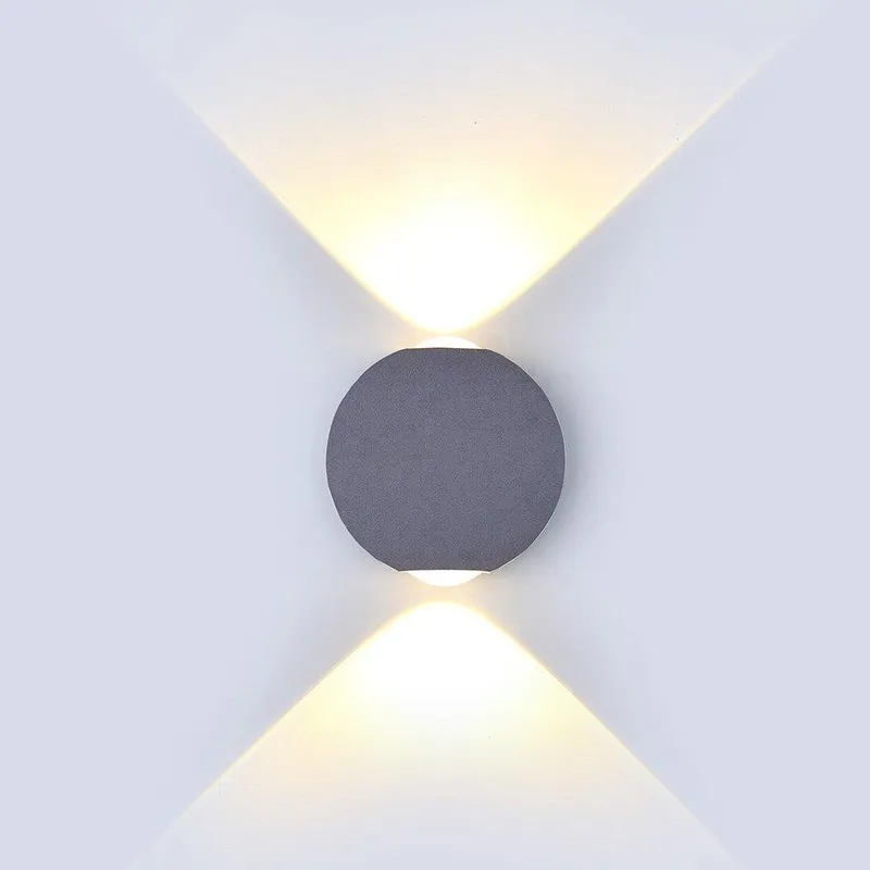 Kinkiet Ścienny V-TAC 6W LED Okrągły IP65 VT-836 3000K 660LM - Szary