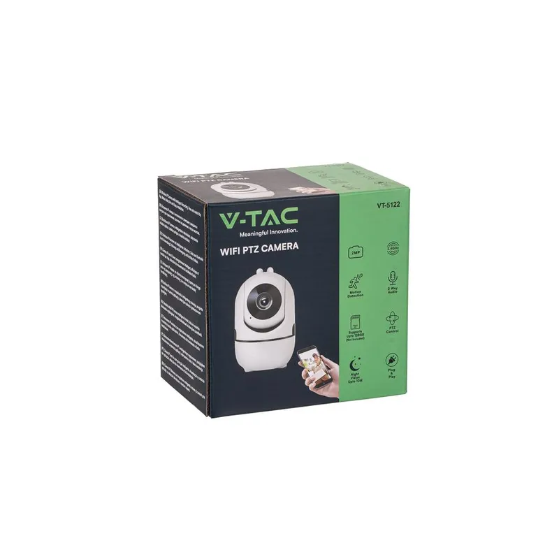 Kamera Wewnętrzna WI-FI V-TAC 1080P Automatyczne Śledzenie Ruchomych Obiektów VT-5122