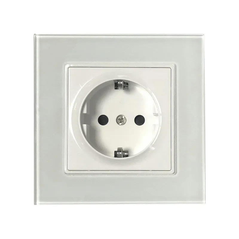 Gniazdo Szklane 16A 86x86mm V-TAC VT-5711 - Białe