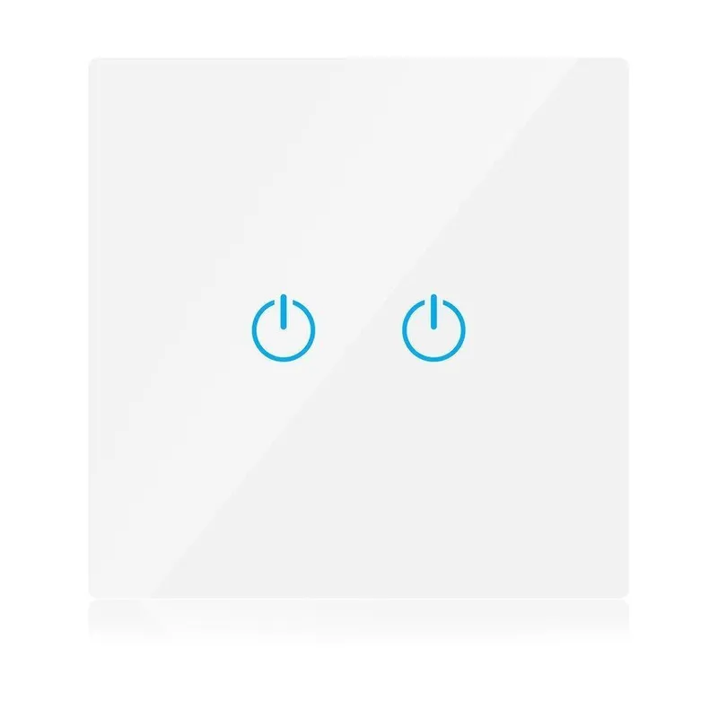 Włącznik Szklany Smart WI-FI V-TAC Podwójny Amazon Alexa Google Home Nest VT-5004 - Biały