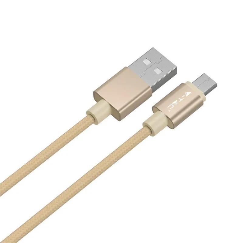 Przewód Micro USB V-TAC 1m Seria Platinum VT-5331 - Złoty