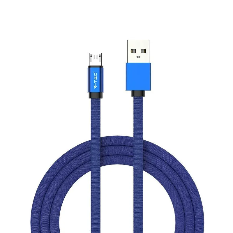 Przewód Micro USB V-TAC 1m Seria Ruby VT-5341 - Niebieski