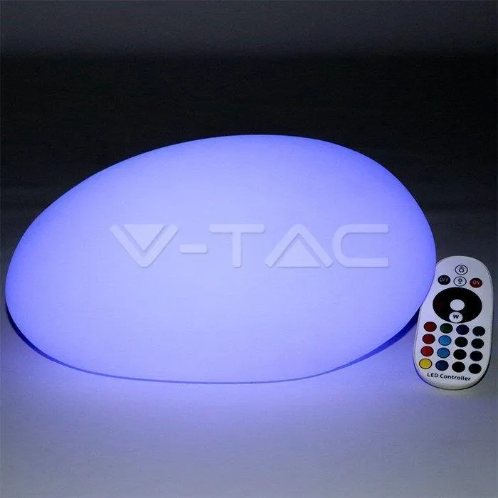 Oprawa Ogrodowa V-TAC LED Kamień 28cm Ładowanie Pilot VT-7802 RGBW 18LM