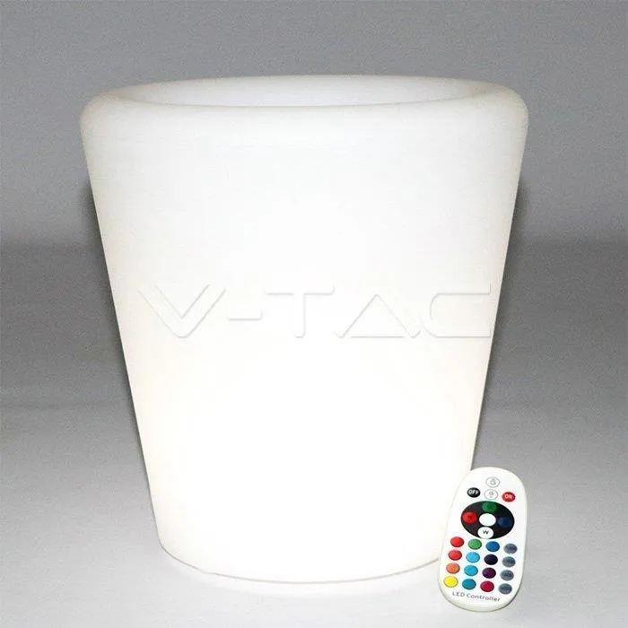 Oprawa Ogrodowa V-TAC LED Donica Pojemnik 28cm Ładowanie Pilot VT-7805 RGBW 18LM