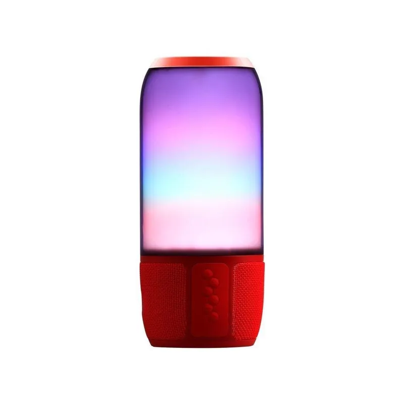 Bezprzewodowy Inteligentny Głośnik LED V-TAC Z Technologią Bluetooth 2x3W USB Micro SD VT-7456 - Czerwony
