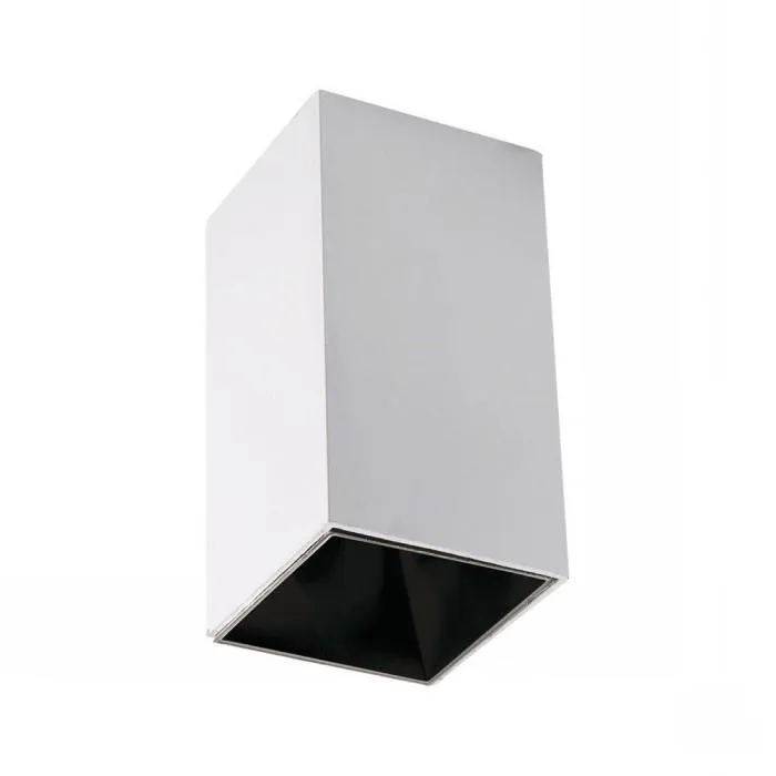 Oprawa Sufitowa V-TAC GU10 Kwadrat Natynkowa Biały+czarny 74x74x140mm VT-882-Q 3 Lata Gwarancji