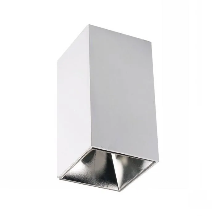 Oprawa Sufitowa V-TAC GU10 Kwadrat Natynkowa Biały+chrom 74x74x140mm VT-882-Q 3 Lata Gwarancji