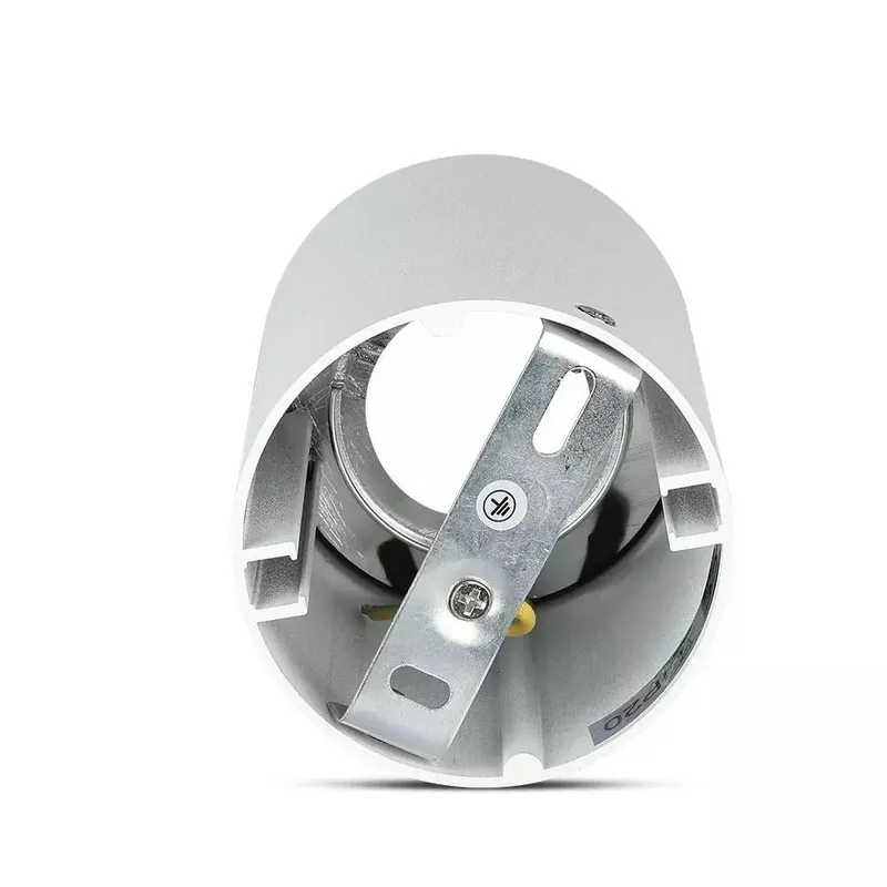 Oprawa Sufitowa V-TAC GU10 Okrągła Natynkowa Tuba Biały+chrom 80x140mm VT-882-R 3 Lata Gwarancji