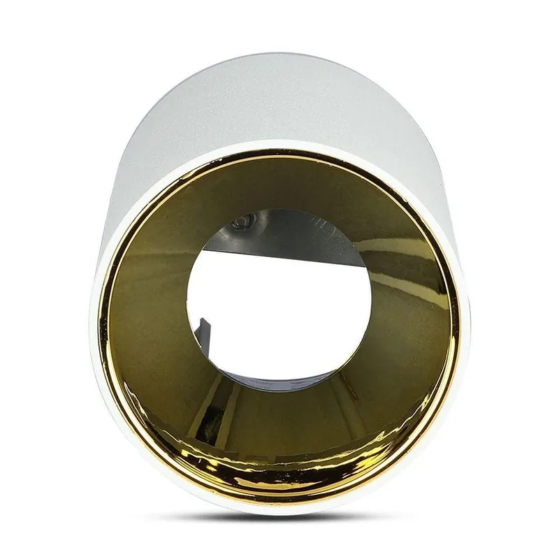 Oprawa Sufitowa V-TAC GU10 Okrągła Natynkowa Tuba Biały+złoty 80x140mm VT-882-R 3 Lata Gwarancji