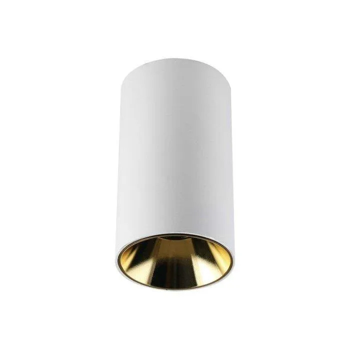 Oprawa Sufitowa V-TAC GU10 Okrągła Natynkowa Tuba Biały+złoty 80x140mm VT-882-R 3 Lata Gwarancji