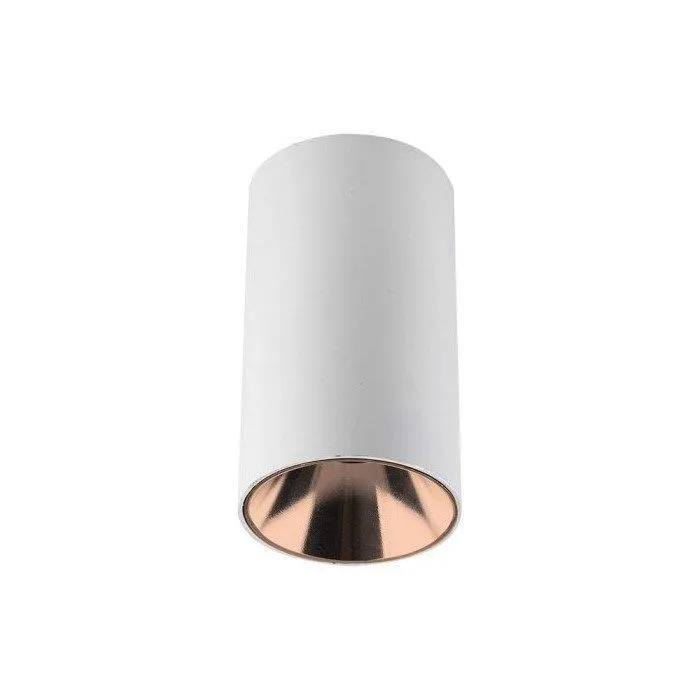 Oprawa Sufitowa V-TAC GU10 Okrągła Natynkowa Tuba Biały+różowe 80x140mm VT-882-R 3 Lata Gwarancji - Złoto