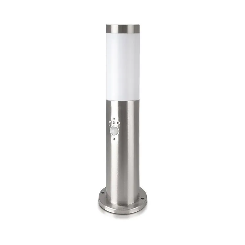 Słupek Ogrodowy V-TAC 45cm Stal Szczotkowana Czujnik Ruchu E27 VT-838-45