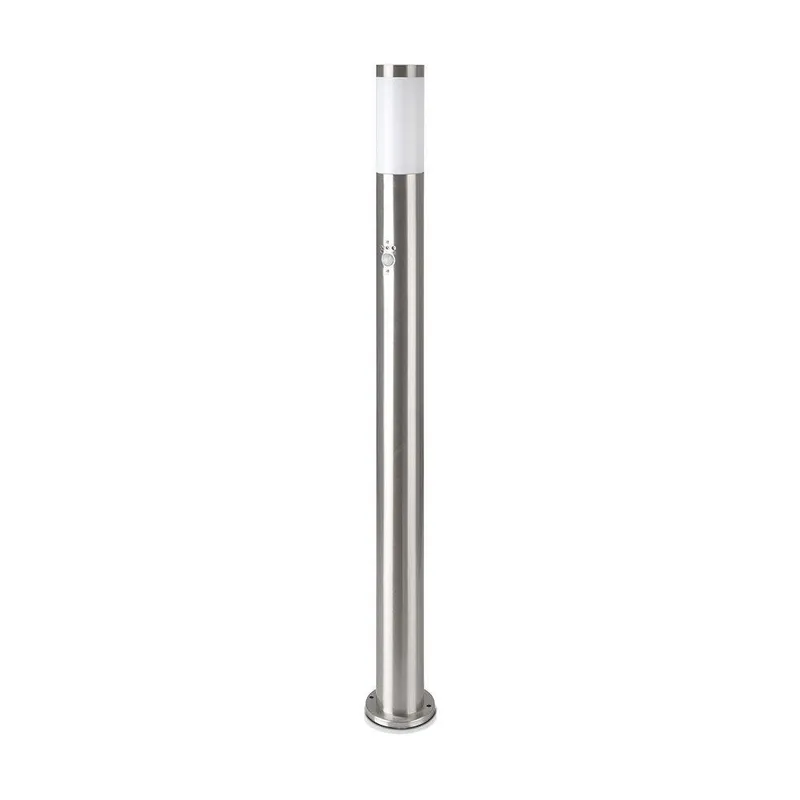Słupek Ogrodowy V-TAC 110cm Stal Szczotkowana Czujnik Ruchu E27 VT-838-110
