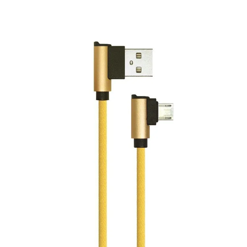 Przewód Micro USB V-TAC 1m Wtyk Kątowy Seria Diamond VT-5362 - Złoty