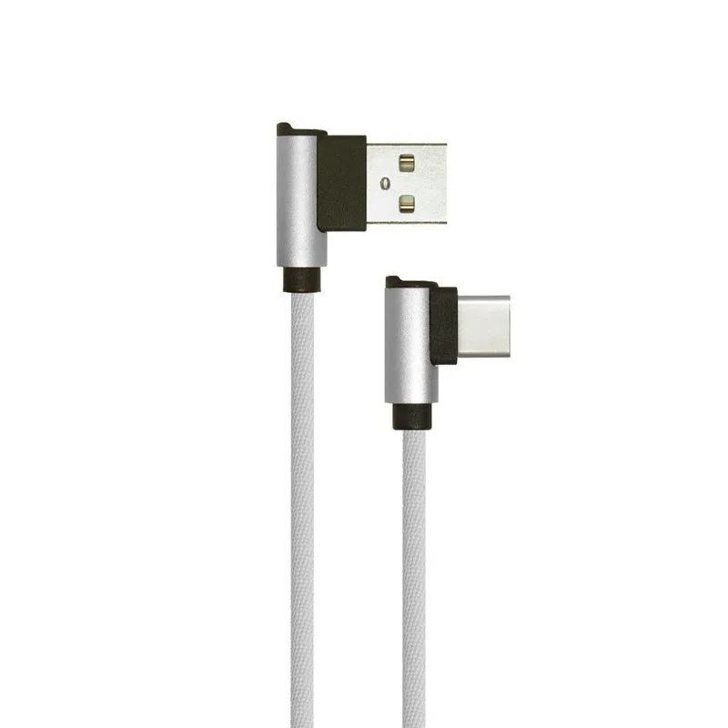 Przewód USB V-TAC Typ C 1m Wtyk Kątowy Seria Diamond VT-5362 - Szary