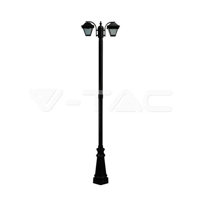 Latarnia Ogrodowa V-TAC 2XE27 230cm IP44 VT-847 3 Lata Gwarancji - Czarny