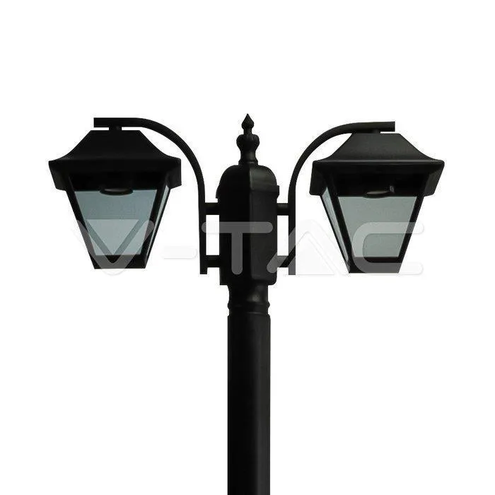 Latarnia Ogrodowa V-TAC 2XE27 230cm IP44 VT-847 3 Lata Gwarancji - Czarny
