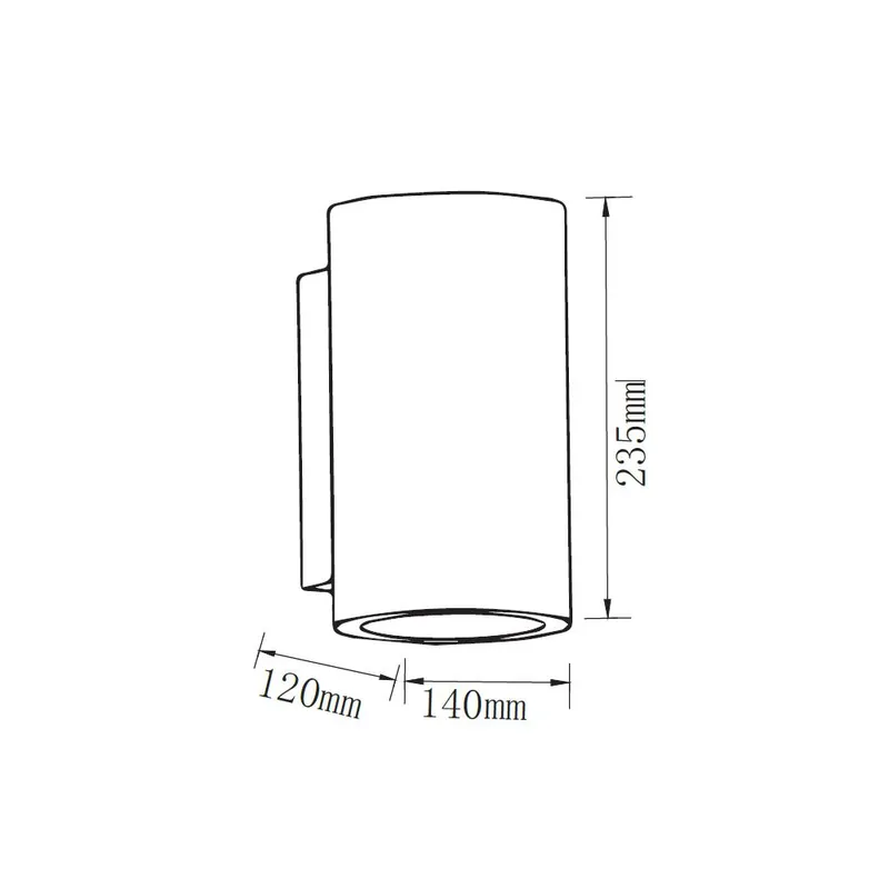 Kinkiet V-TAC Beton 2XGU10 LED Okrągły Jasno IP20 VT-894 - Szary