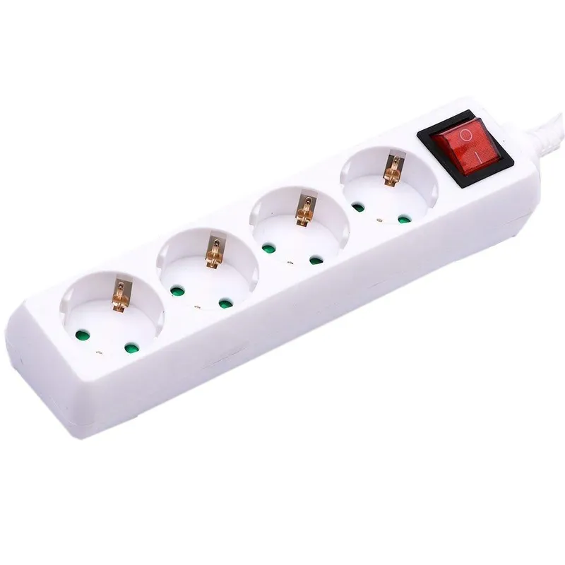 Przedłużacz 4 Gniazda Z Włącznikiem V-TAC (3g 1.5MM2 x 1.5m) VT-1114 - Biały